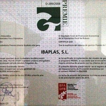 Ibaplas certificado premie